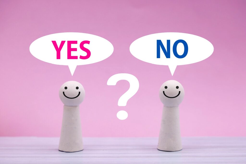 YES?NO?どちらを表す画像