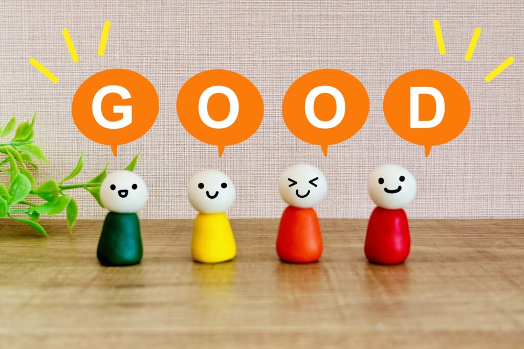 吹き出しにGOODと書いてある画像
